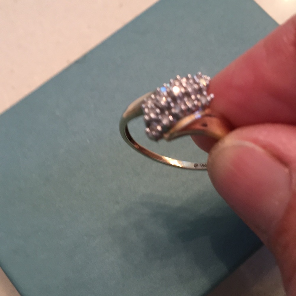 Solid 10k Diamond ring
